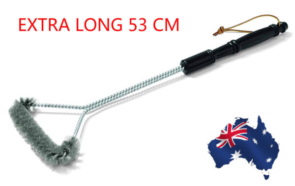 BBQ Extra Long Grill Cleaning Brush Stainless Steel Wire Bristles
